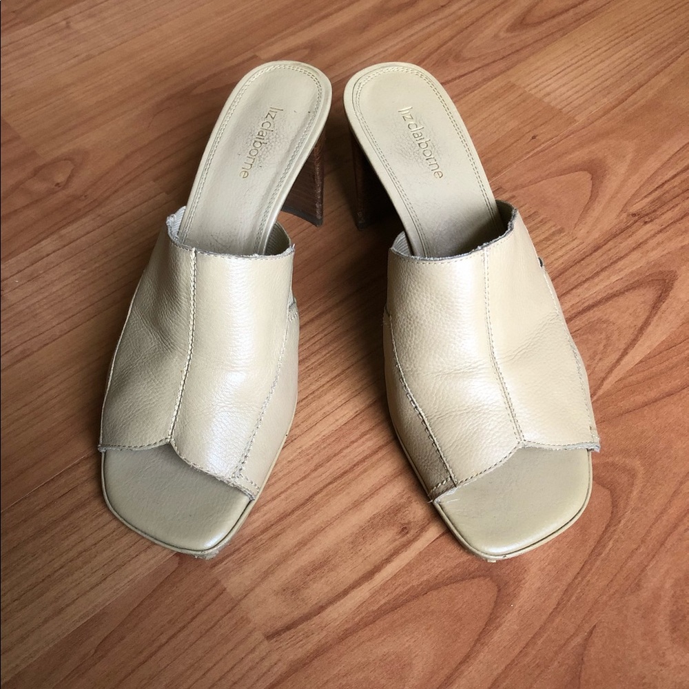 Liz Claiborne Leather Slip-On Sandals, size 7